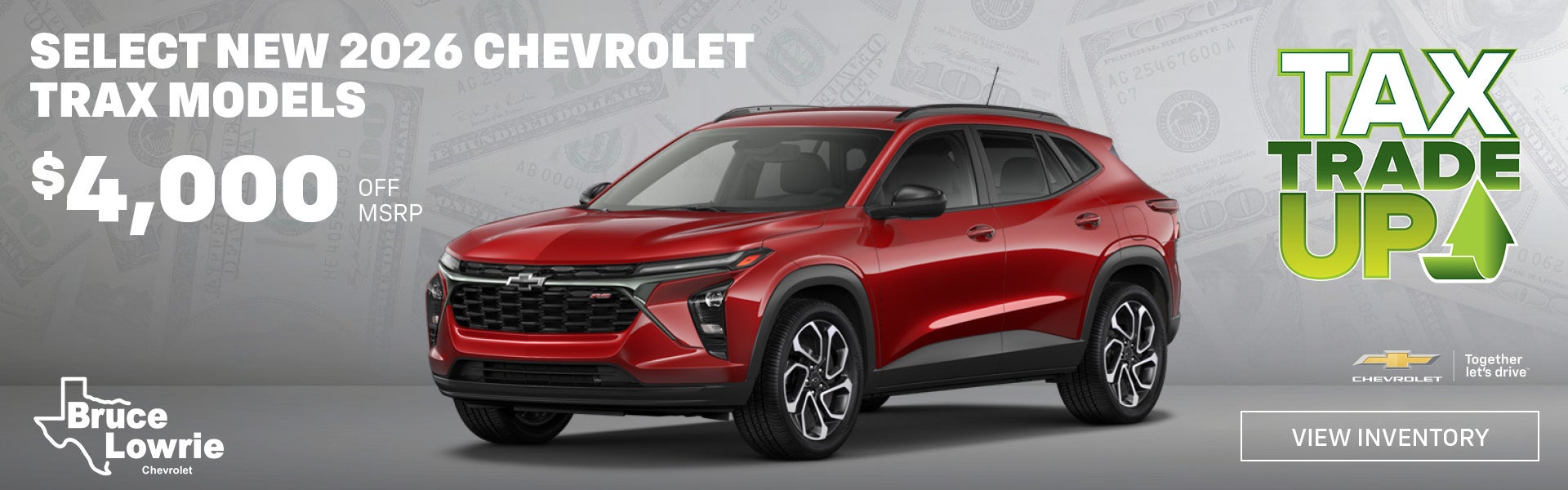 Select New 2026 Chevrolet Trax Models in Fort Worth, TX 