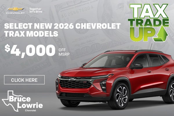 Select New 2026 Chevrolet Trax Models in Fort Worth, TX