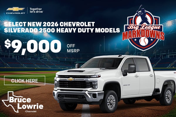 SELECT NEW 2026 CHEVROLET SILVERADO 2500 HEAVY DUTY MODELS