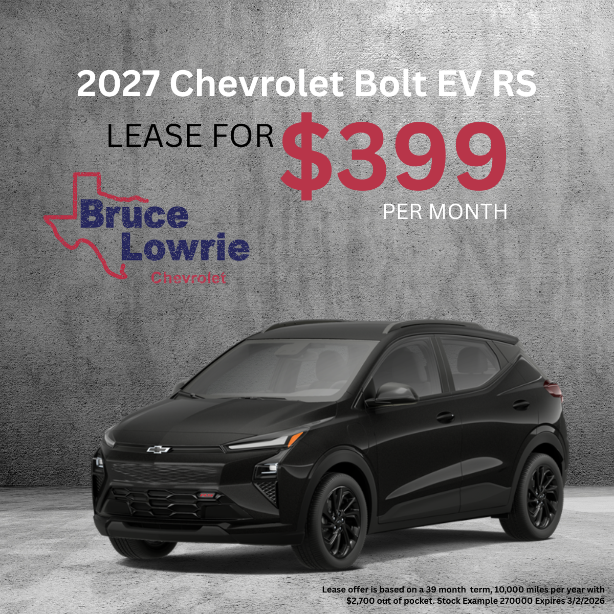 2027 Chevrolet Bolt EV RS