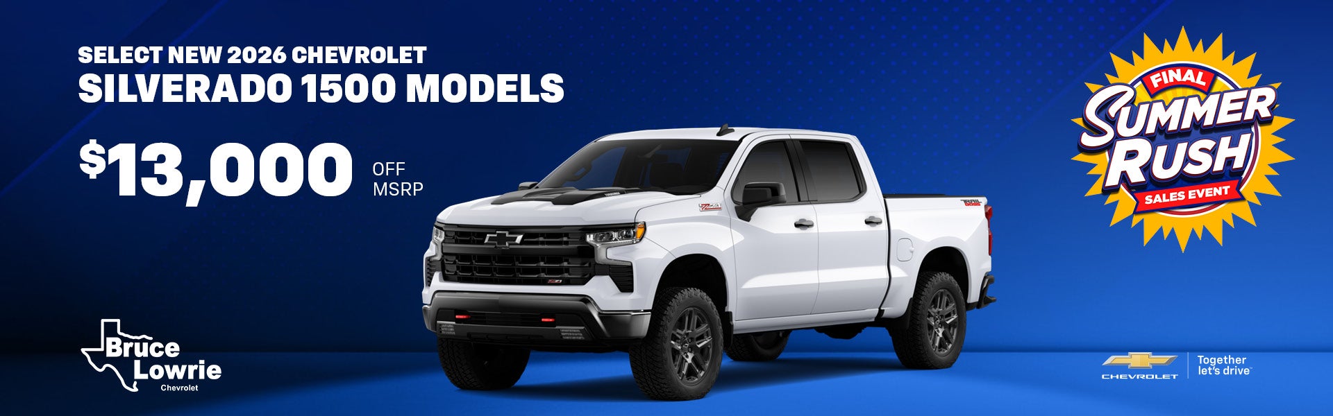 Select New 2026 Chevrolet Silverado 1500 Models