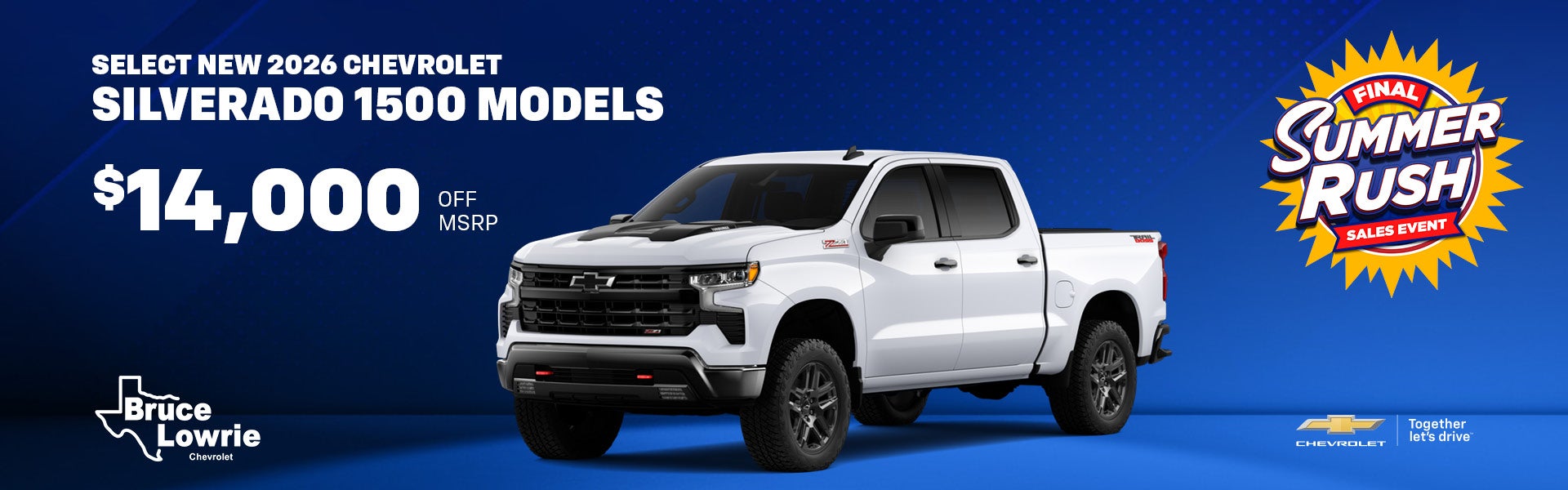 Select New 2026 Chevrolet Silverado 1500 Models