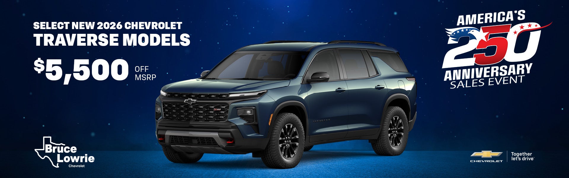 SELECT NEW 2026 CHEVROLET TRAVERSE MODELS