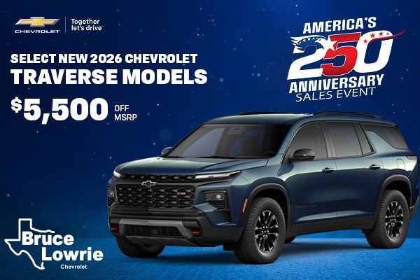 SELECT NEW 2026 CHEVROLET TRAVERSE MODELS