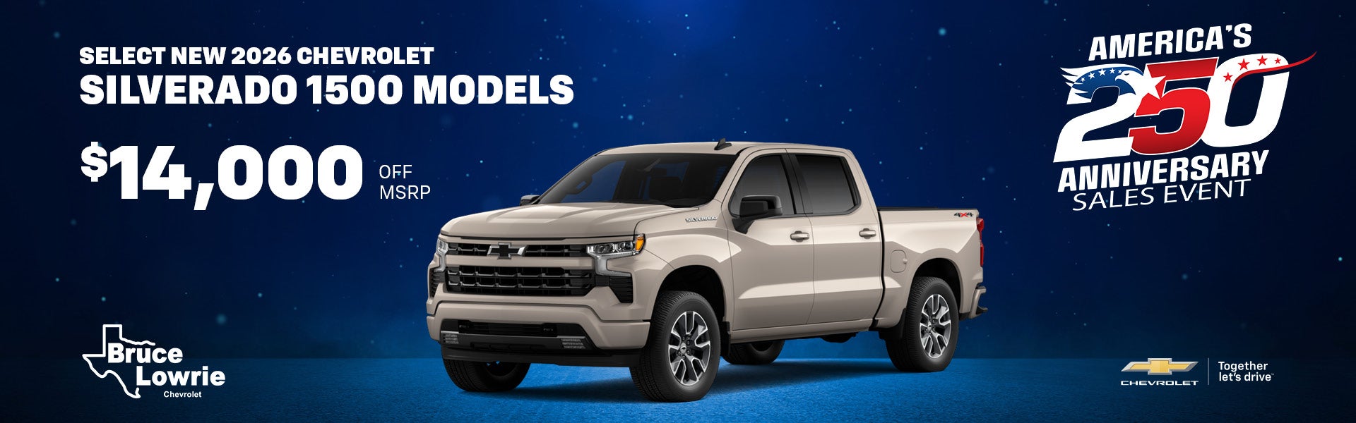 SELECT NEW 2026 CHEVROLET SILVERADO 1500 MODELS