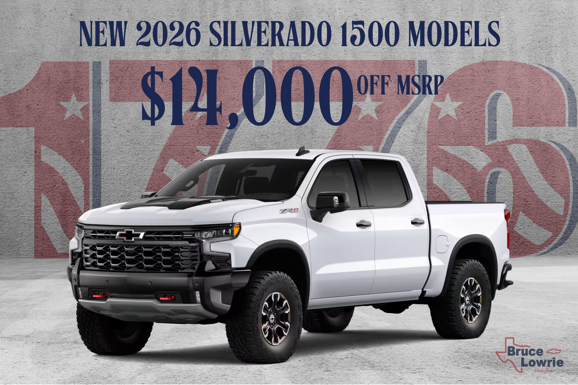 SELECT NEW 2026 CHEVROLET SILVERADO 1500 MODELS