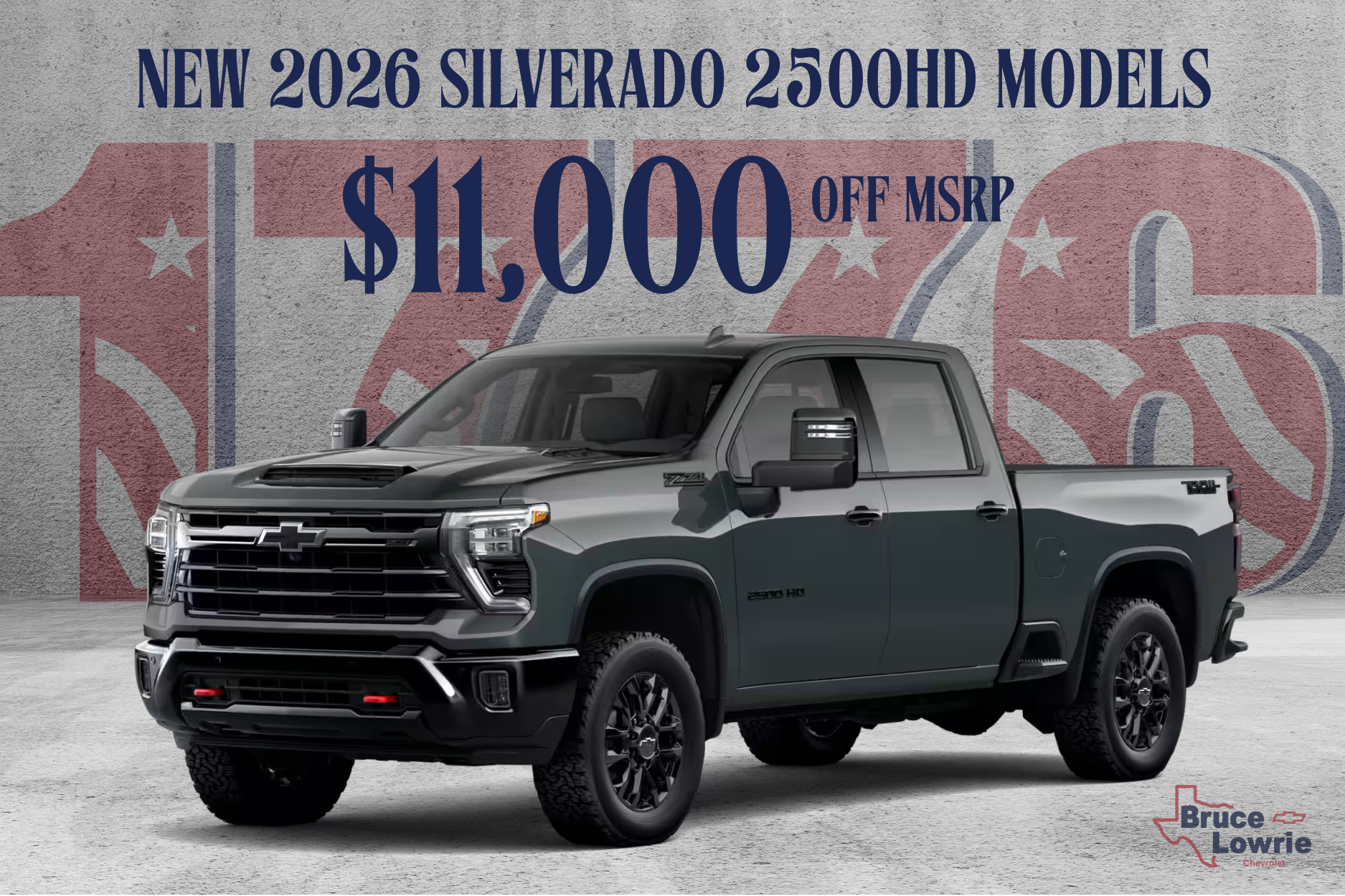 SELECT NEW 2026 CHEVROLET SILVERADO 2500 HD MODELS