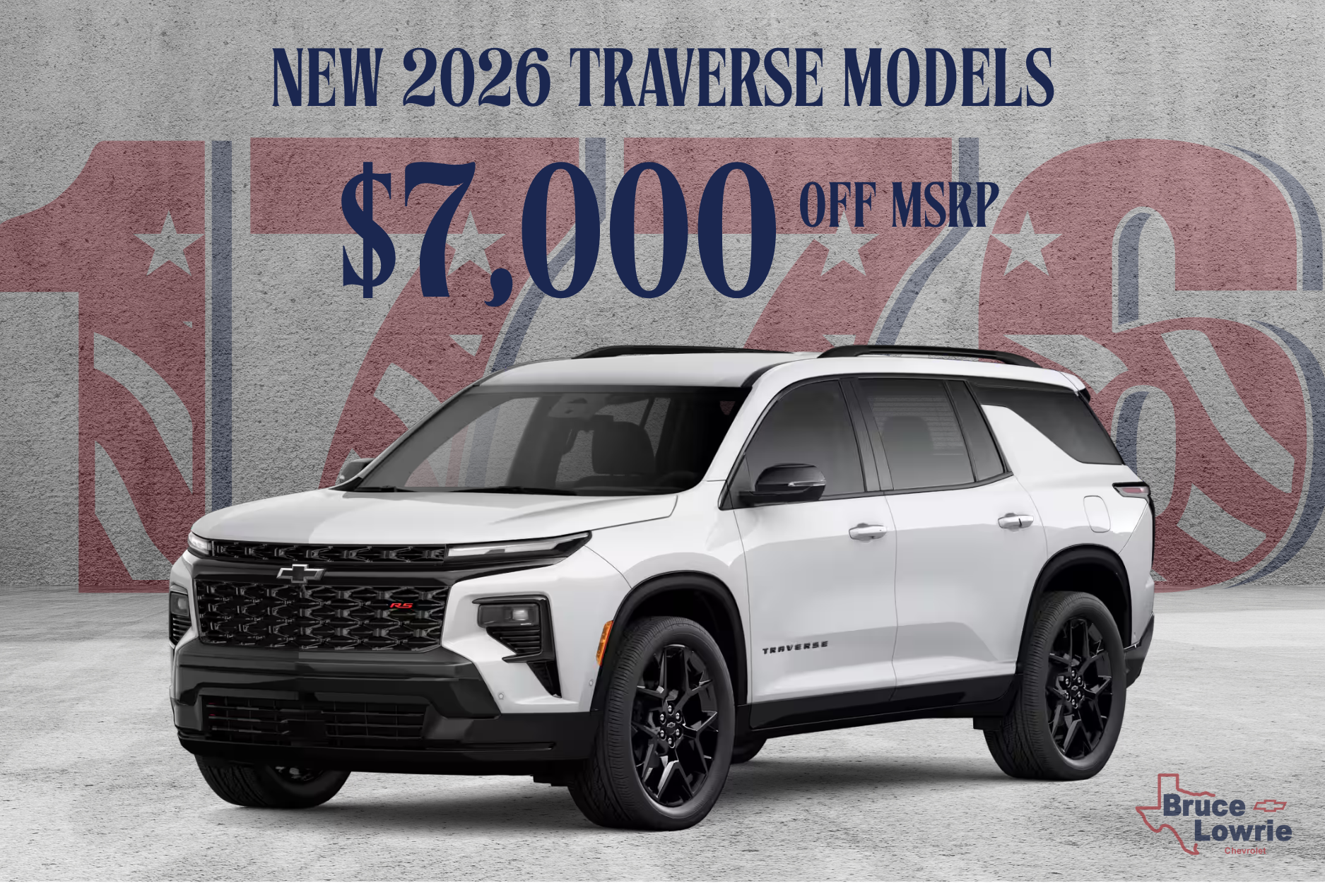 SELECT NEW 2026 CHEVROLET TRAVERSE MODELS