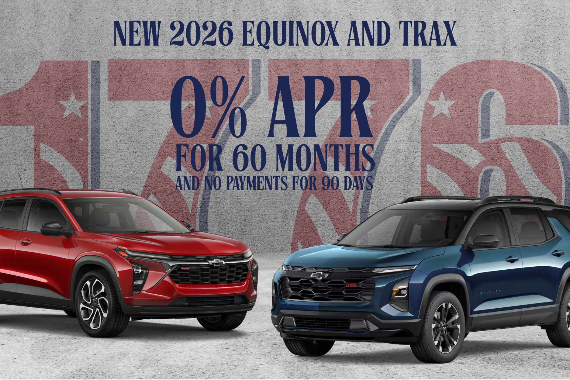 0% APR for 60 Months and No Monthly Payments for 90 Days
