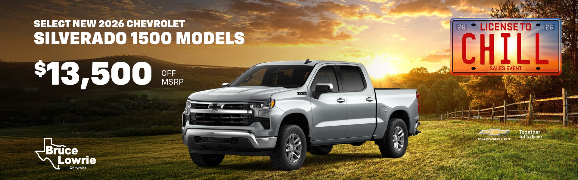 SELECT NEW 2026 CHEVROLET SILVERADO 1500 MODELS