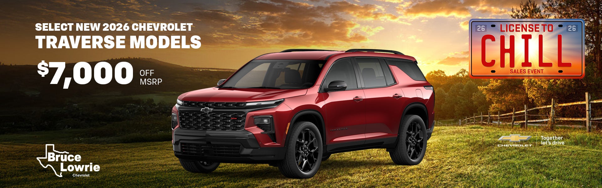 SELECT NEW 2026 CHEVROLET TRAVERSE MODELS