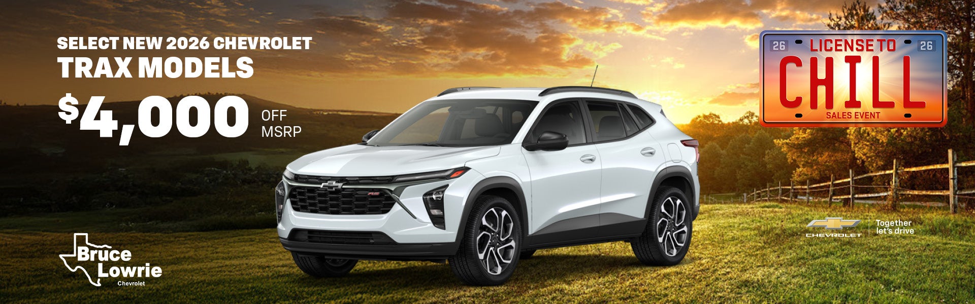 SELECT NEW 2026 CHEVROLET TRAX MODELS