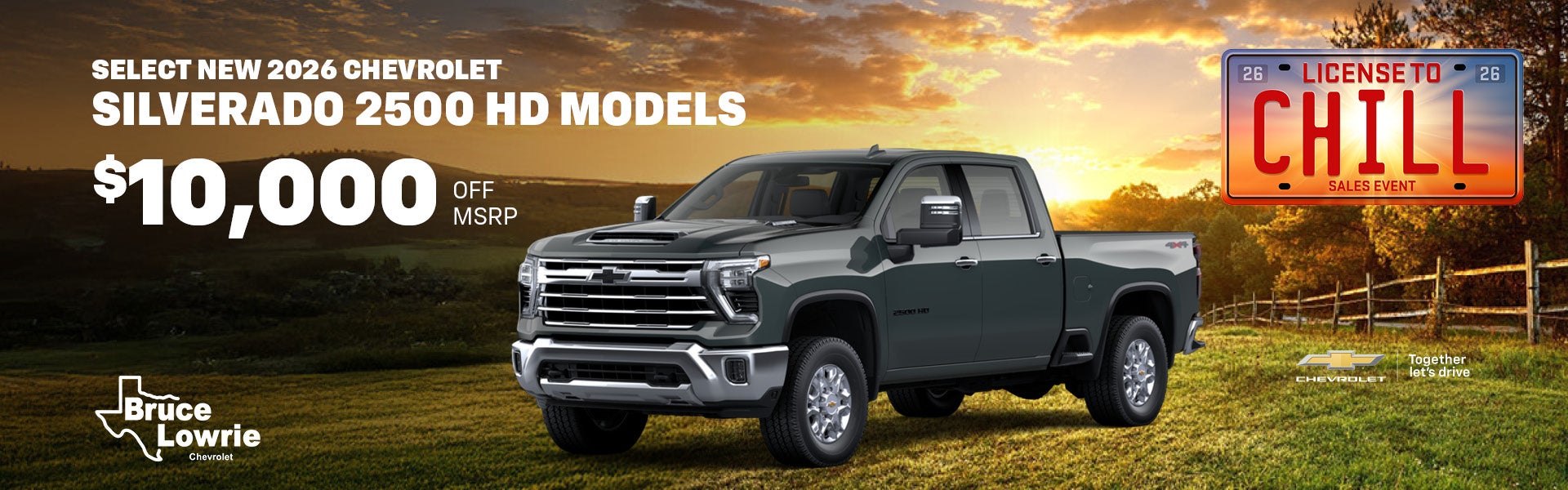 SELECT NEW 2026 CHEVROLET SILVERADO 2500 HD MODELS