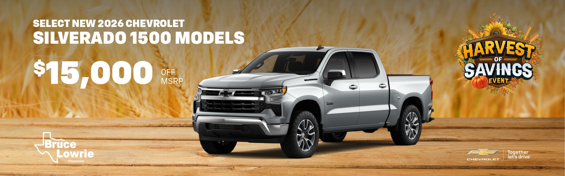 Select New 2026 Chevrolet Silverado 1500 Models