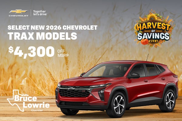 Select New 2026 Chevrolet Trax Models