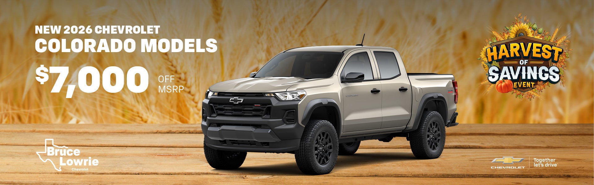 Select New 2026 Chevrolet Colorado Models
