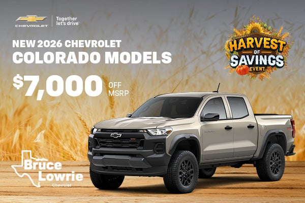 Select New 2026 Chevrolet Colorado Models