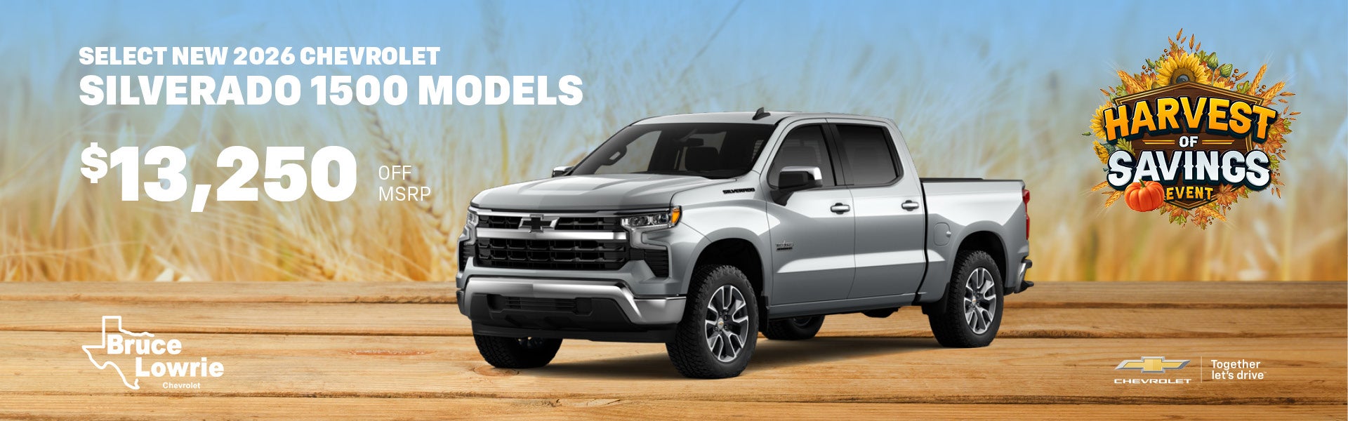 Select New 2026 Chevrolet Silverado 1500 Models