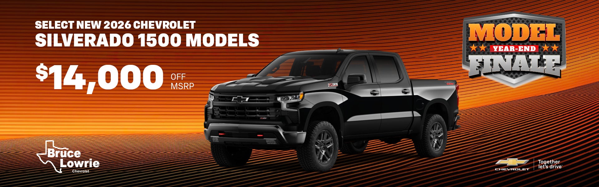Select New 2026 Chevrolet Silverado 1500 Models