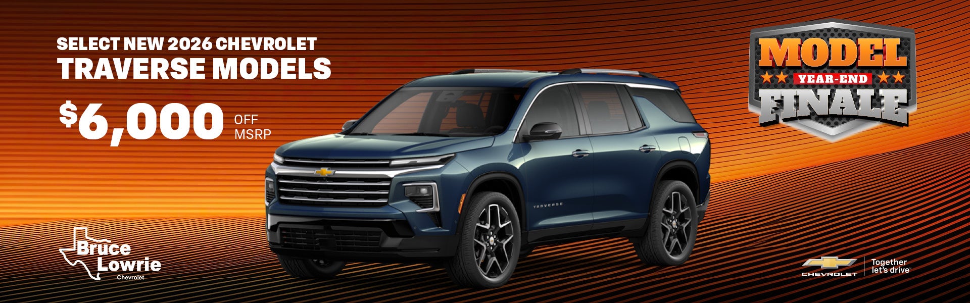 Select New 2026 Chevrolet Traverse Models