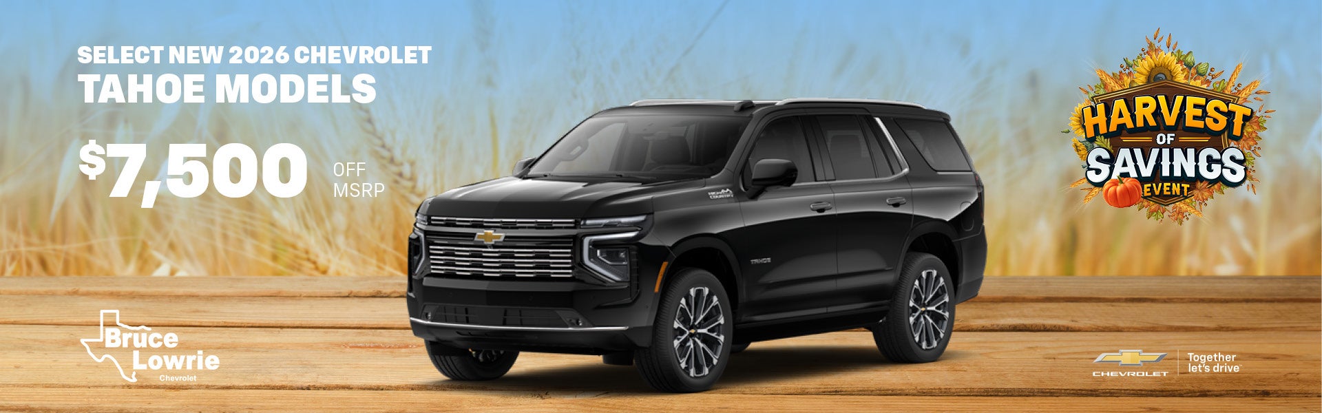 Select New 2026 Chevrolet Tahoe Models